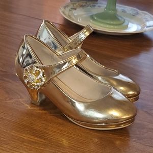 Little girl gold dress shoe size 11